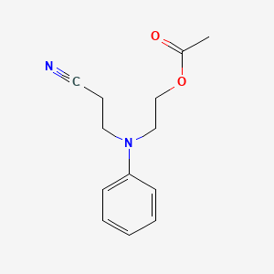molecular formula C13H16N2O2 B1584233 2-[N-(2-Cyanoethyl)anilino]ethyl acetate CAS No. 22031-33-0