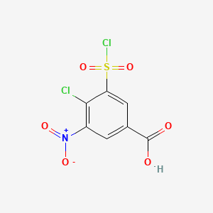 molecular formula C7H3Cl2NO6S B1584235 4-chloro-3-(chlorosulfonyl)-5-nitrobenzoic acid CAS No. 22892-95-1
