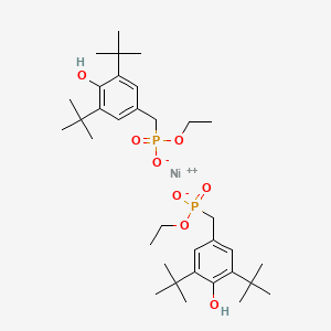 B1584237 Nickel(2+) diethyl bis(((3,5-bis(1,1-dimethylethyl)-4-hydroxyphenyl)methyl)phosphonate) CAS No. 30947-30-9