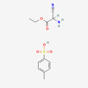 molecular formula C12H16N2O5S B1584266 Ethyl 2-amino-2-cyanoacetate 4-methylbenzenesulfonate CAS No. 37842-58-3