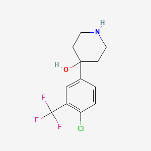 molecular formula C12H13ClF3NO B1584277 4-(4-氯-3-(三氟甲基)苯基)哌啶-4-醇 CAS No. 21928-50-7