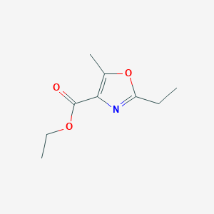 molecular formula C9H13NO3 B158429 Ethyl 2-ethyl-5-methyl-1,3-oxazole-4-carboxylate CAS No. 137267-49-3