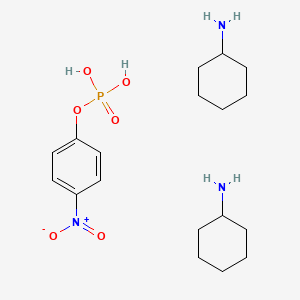 molecular formula C18H32N3O6P B1584298 磷酸一(4-硝基苯酯)，与环己胺(1:2)形成的化合物 CAS No. 52483-84-8