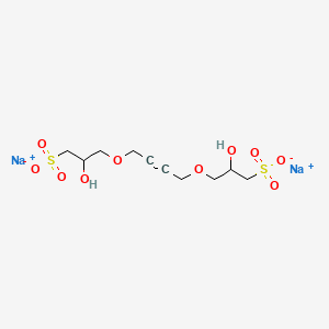 molecular formula C10H16Na2O10S2 B1584300 Disodium 3,3'-(2-butyne-1,4-diylbis(oxy))bis(2-hydroxypropanesulphonate) CAS No. 67874-62-8