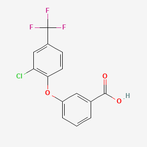 molecular formula C14H8ClF3O3 B1584328 3-(2-Chloro-4-(trifluoromethyl)phenoxy)benzoic acid CAS No. 63734-62-3