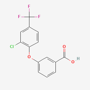 molecular formula C14H8ClF3O3 B1584328 3-(2-氯-4-(三氟甲基)苯氧基)苯甲酸 CAS No. 63734-62-3