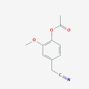 molecular formula C11H11NO3 B1584336 4-(Cyanomethyl)-2-methoxyphenyl acetate CAS No. 5438-51-7