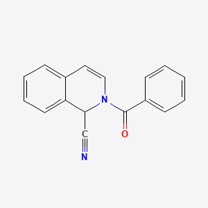 molecular formula C17H12N2O B1584338 2-苯甲酰-1,2-二氢异喹啉-1-碳腈 CAS No. 844-25-7