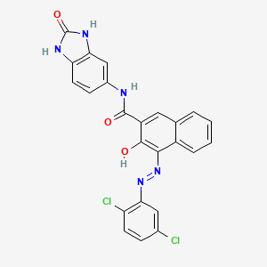 molecular formula C24H15Cl2N5O3 B1584410 4-((2,5-Dichlorophenyl)azo)-N-(2,3-dihydro-2-oxo-1H-benzimidazol-5-yl)-3-hydroxynaphthalene-2-carboxamide CAS No. 6992-11-6