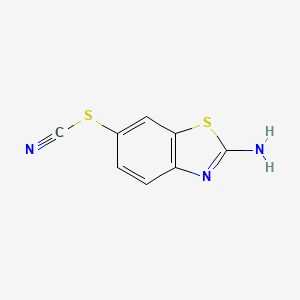 molecular formula C8H5N3S2 B1584413 Thiocyanic acid, 2-amino-6-benzothiazolyl ester CAS No. 7170-77-6