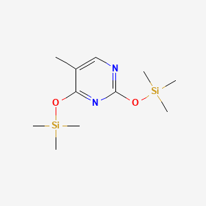 molecular formula C11H22N2O2Si2 B1584415 Pyrimidine, 5-methyl-2,4-bis[(trimethylsilyl)oxy]- CAS No. 7288-28-0