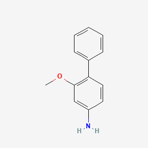 molecular formula C13H13NO B1584424 2-Methoxy-[1,1'-biphenyl]-4-amine CAS No. 56970-24-2