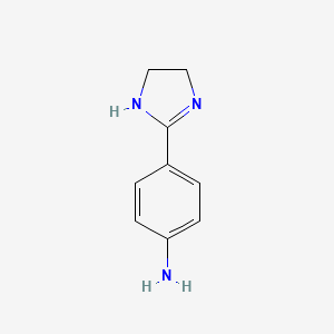 molecular formula C9H11N3 B1584448 4-(4,5-dihydro-1H-imidazol-2-yl)aniline CAS No. 61033-71-4