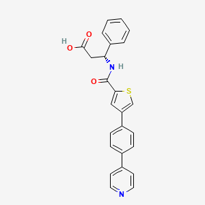 molecular formula C25H20N2O3S B1584456 3-Phenyl-3-({[4-(4-pyridin-4-ylphenyl)thien-2-YL]carbonyl}amino)propanoic acid CAS No. 766536-21-4