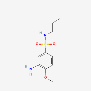 molecular formula C11H18N2O3S B1584485 Benzenesulfonamide, 3-amino-N-butyl-4-methoxy- CAS No. 80-22-8