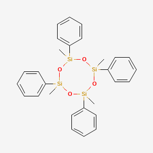 molecular formula C28H32O4Si4 B1584489 Cyclotetrasiloxane, 2,4,6,8-tetramethyl-2,4,6,8-tetraphenyl- CAS No. 77-63-4