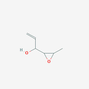 molecular formula C6H10O2 B158449 1-(3-Methyloxiran-2-yl)prop-2-en-1-ol CAS No. 128742-87-0