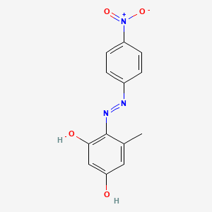 molecular formula C13H11N3O4 B1584503 4-Nitrobenzene-azo-orcinol CAS No. 607-96-5