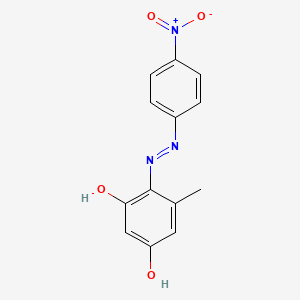 molecular formula C13H11N3O4 B1584503 1,3-Benzenediol, 5-methyl-4-[(4-nitrophenyl)azo]- CAS No. 607-96-5