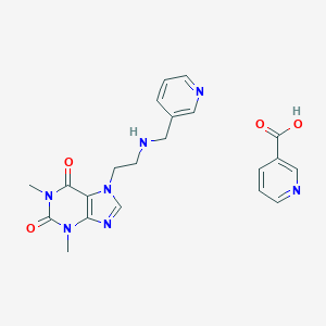 molecular formula C21H23N7O4 B158451 Pimefylline nicotinate CAS No. 10058-07-8