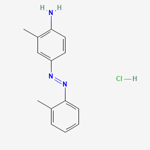 molecular formula C14H16ClN3 B1584581 苯胺，2-甲基-4-[(2-甲基苯基)偶氮]，一水合氯化物 CAS No. 2298-13-7