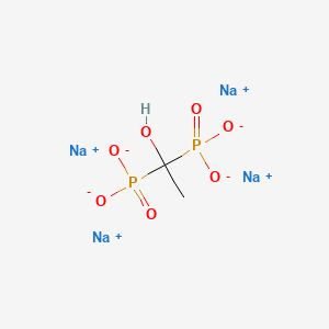 molecular formula C2H8NaO7P2 B1584590 (1-Hydroxyethylidene)bis-phosphonic acid tetrasodium salt CAS No. 3794-83-0