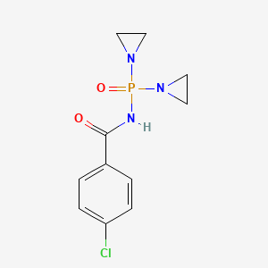 B1584610 Benzamide, N-(bis(1-aziridinyl)phosphinyl)-p-chloro- CAS No. 27807-69-8