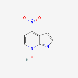 molecular formula C7H5N3O3 B1584626 1H-pyrrolo[2,3-b]pyridine, 4-nitro-, 7-oxide CAS No. 74420-06-7