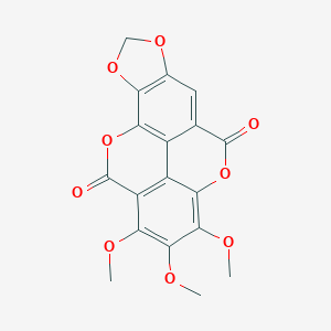 molecular formula C18H12O9 B158463 1,2,3-Tri-O-methyl-7,8-methyleneflavellagic acid CAS No. 69251-99-6