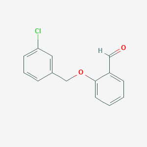 molecular formula C14H11ClO2 B1584634 2-[(3-Chlorobenzyl)oxy]benzaldehyde CAS No. 40359-59-9