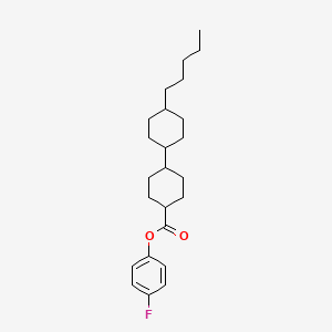 molecular formula C24H35FO2 B1584648 [1,1'-Bicyclohexyl]-4-carboxylic acid, 4'-pentyl-, 4-fluorophenyl ester CAS No. 88878-50-6