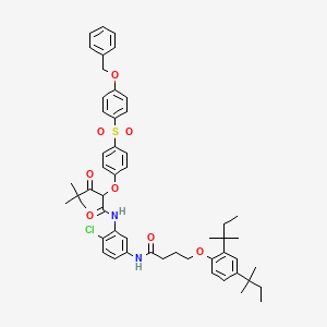 N-(5-((4-(2,4-Bis(1,1-dimethylpropyl)phenoxy)-1-oxobutyl)amino)-2-chlorophenyl)-4,4-dimethyl-3-oxo-2-(4-((4-(phenylmethoxy)phenyl)sulphonyl)phenoxy)valeramide