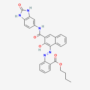 Benzoic acid, 2-[[3-[[(2,3-dihydro-2-oxo-1H-benzimidazol-5-yl)amino]carbonyl]-2-hydroxy-1-naphthalenyl]azo]-, butyl ester