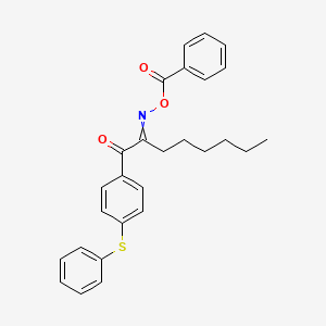 molecular formula C27H27NO3S B1584676 1,2-Octanedione, 1-(4-(phenylthio)phenyl)-, 2-(O-benzoyloxime) CAS No. 253585-83-0