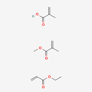 molecular formula C14H22O6 B1584678 2-Propenoic acid, 2-methyl-, polymer with ethyl 2-propenoate and methyl 2-methyl-2-propenoate CAS No. 25133-97-5