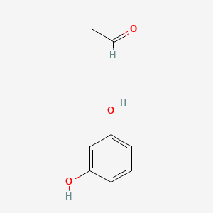 molecular formula C8H10O3 B1584681 Acetaldehyde; benzene-1,3-diol CAS No. 28410-56-2