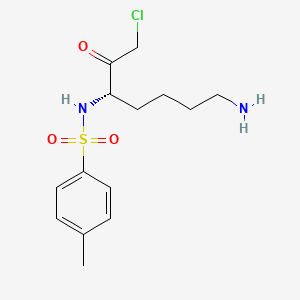 molecular formula C14H21ClN2O3S B1584693 Benzenesulfonamide,N-[(1S)-5-amino-1-(2-chloroacetyl)pentyl]-4-methyl- CAS No. 2364-87-6