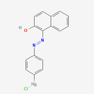 molecular formula C16H11ClHgN2O B1584698 Chloro[p-[(2-hydroxy-1-naphthyl)azo]phenyl]mercury CAS No. 3076-91-3