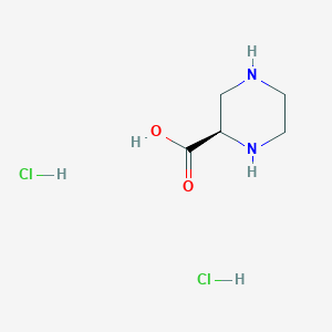 molecular formula C5H12Cl2N2O2 B158476 (R)-Piperazine-2-carboxylic acid dihydrochloride CAS No. 126330-90-3