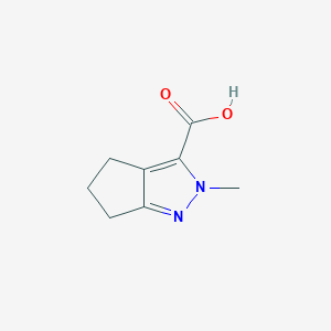 B158484 2-Methyl-2,4,5,6-tetrahydrocyclopenta[c]pyrazole-3-carboxylic acid CAS No. 129560-01-6