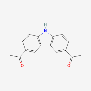 molecular formula C16H13NO2 B1584842 1,1'-(9h-carbazole-3,6-diyl)diethanone CAS No. 3403-70-1