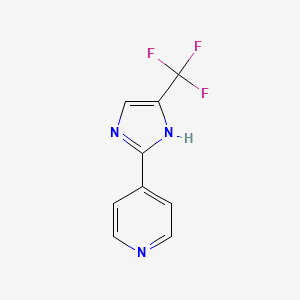 molecular formula C9H6F3N3 B1584846 4-(4-(Trifluoromethyl)-1H-imidazol-2-yl)pyridine CAS No. 33468-83-6