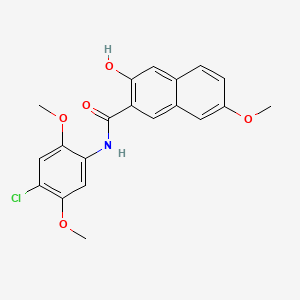 molecular formula C20H18ClNO5 B1584859 2-Naphthalenecarboxamide, N-(4-chloro-2,5-dimethoxyphenyl)-3-hydroxy-7-methoxy- CAS No. 25252-92-0