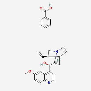 molecular formula C27H30N2O4 B1584866 Benzoic acid;(S)-[(2S,5R)-5-ethenyl-1-azabicyclo[2.2.2]octan-2-yl]-(6-methoxyquinolin-4-yl)methanol CAS No. 750-88-9