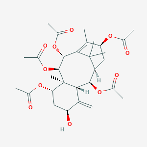molecular formula C30H42O11 B158492 Decinnamoyltaxinine J 