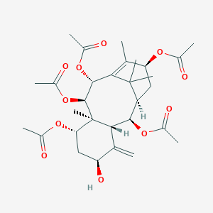 molecular formula C30H42O11 B158492 Decinnamoyltaxinine J CAS No. 84652-33-5