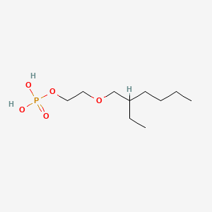 molecular formula C10H23O5P B1584933 Poly(oxy-1,2-ethanediyl), alpha-(2-ethylhexyl)-omega-hydroxy-, phosphate CAS No. 68439-39-4