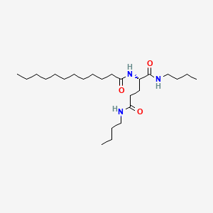 molecular formula C25H49N3O3 B1584944 Pentanediamide, N,N'-dibutyl-2-[(1-oxododecyl)amino]-, (2S)- CAS No. 63663-21-8