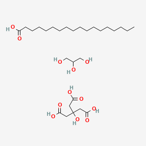 molecular formula C28H54O12 B1584963 1,2,3-Propanetricarboxylic acid, 2-hydroxy-, ester with 1,2,3-propanetriol monooctadecanoate CAS No. 55840-13-6