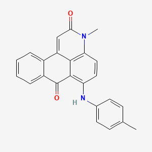 molecular formula C24H18N2O2 B1584971 3H-Dibenz[f,ij]isoquinoline-2,7-dione, 3-methyl-6-[(4-methylphenyl)amino]- CAS No. 81-39-0